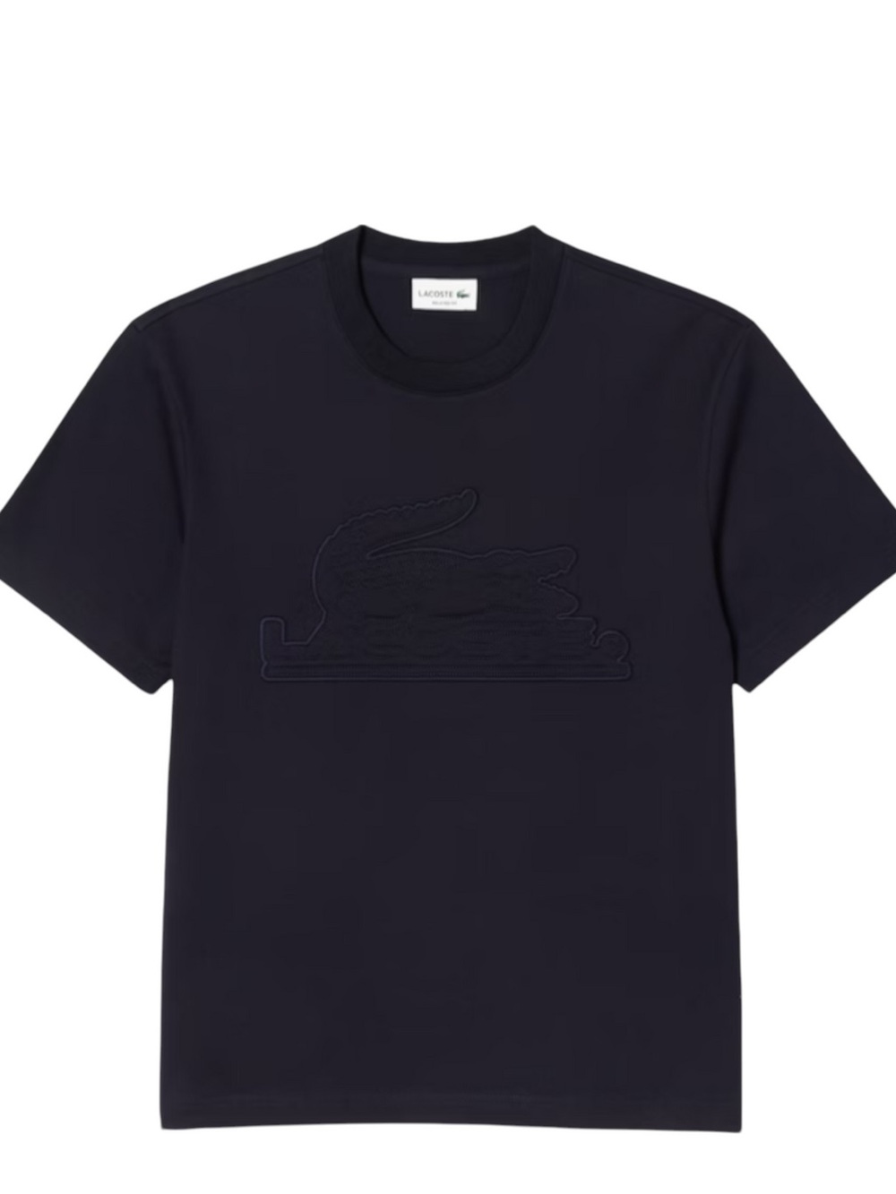 LACOSTE • Men's Relaxed Fit Quilted Badge Jersey T-Shirt - XXL black